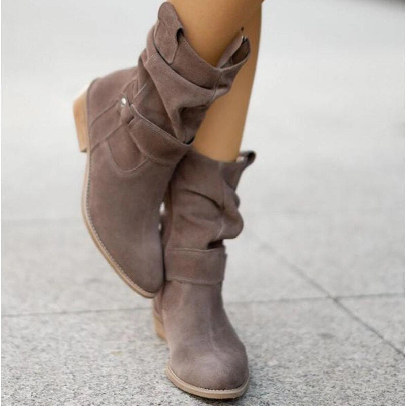 Stride - Damen-Stiefeletten mit niedrigem Absatz und Rundspitze