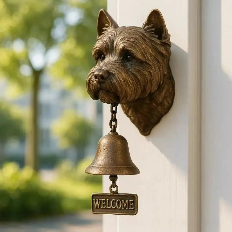 Bellhound - Wandglocke mit Hundemotiv für Eingangsbereich und Garten