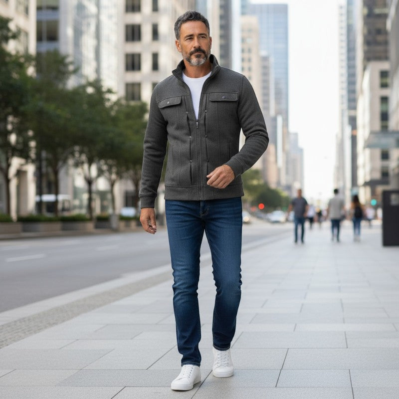 Santos – Langarmjacke mit Reißverschlusskragen