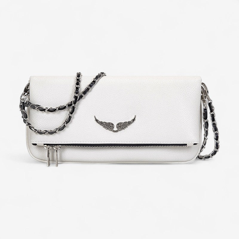 Emilie – Schultertasche mit Kettenriemen und Klappenverschluss