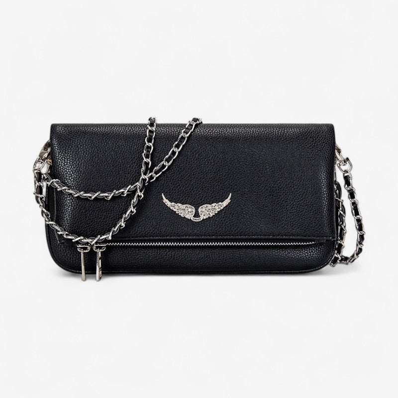 Emilie – Schultertasche mit Kettenriemen und Klappenverschluss